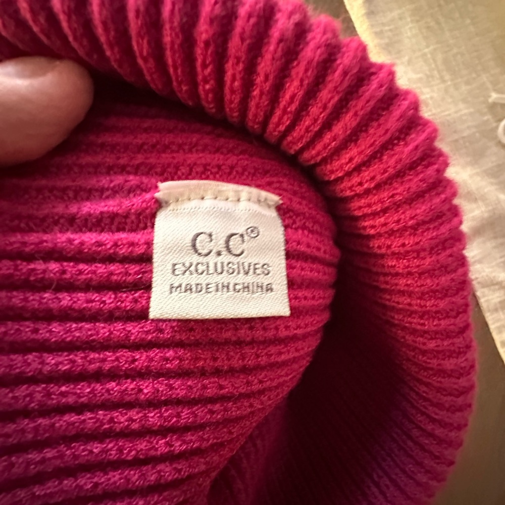 C.C woman’s Fuchsia Beanie - Picture 5 of 5